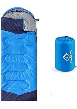 oaskys Camping Sleeping Bag - 3 Season Warm & Cool Weather