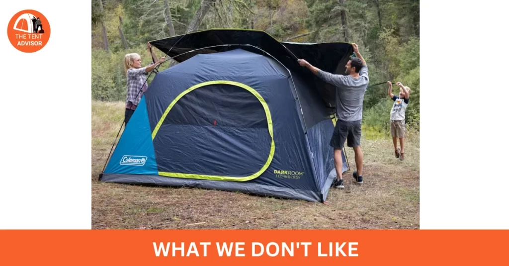 What We Don't Like About the Coleman Dark Room Skydome Tent